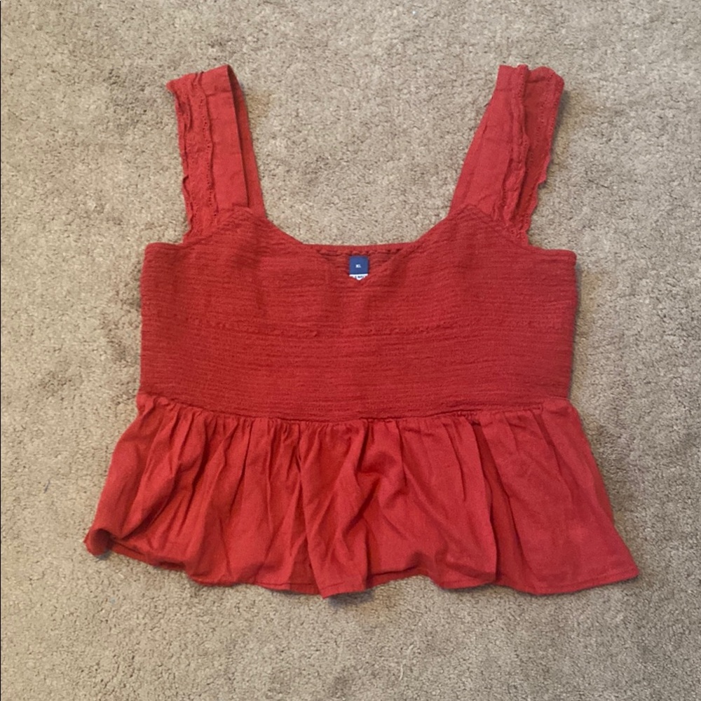 Old Navy Red Sleeveless Blouse